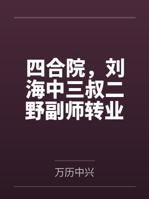四合院,刘海中三叔二野副师转业